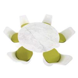Tondo Eero Saarinen Tulip Laccato Bianco Diam 120 Cm Marmo R