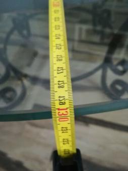 Tondo In Ferro Battuto ,cristallo E Piatto Di Rame +6 Sede I