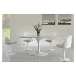 Tulip Eero Saarinen Ovale Marmo Bianco  Cristallino