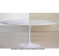 Tulip Ovale Marmo Carrara  Saarinen Qualsiasi Misura Made In