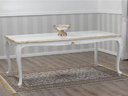 Veronique Stile Barocco Decape Rettangolare Avorio E Foglia 