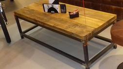 Vintage In Legno Massello In Faggio 100x45 E Ferro Stile Ind