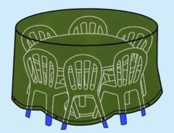 TELO COVER COPERTURA PER TAVOLI TONDI CON SEDIE CM.&Oslash; 193xH8