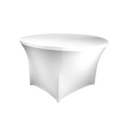 Husse 120cm Diametro Tondo Bianco Tischbezug Elasticizzato