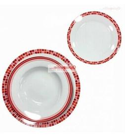 Tognana Servizio Tavola 18 pezzi Olimpia Mosaico Rosso In fi