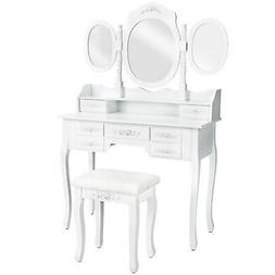 Per 3 Cosmetici Specchiera Bianco