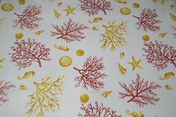 Pvc Cucina Copertura Tavolo Corallo Rosso Marina  Bianco