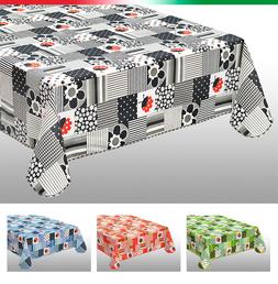 Tovaglia cucina antimacchia cotone plastificato bordata pi&ugrave;