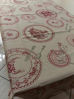 4 Posti Misura Cm. 140x140 Piatti - Rosa