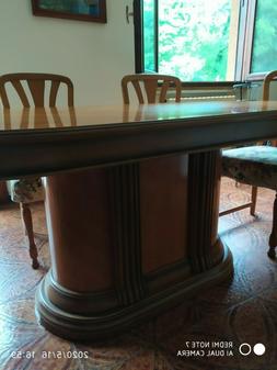 volo da pranzo in legno pari al nuovo compreso di 6 sedie co