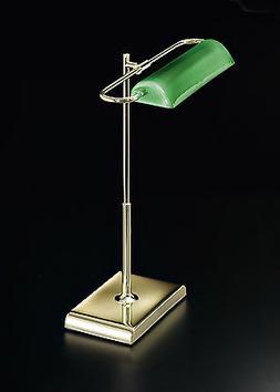 In Metallo Ottone Lucido Con Vetro Verde