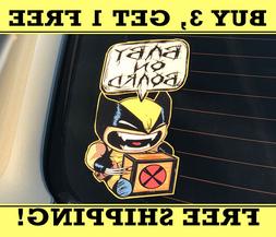 Wolverine Bambino Su Tavola Bumpersticker Decalcomania Adesi